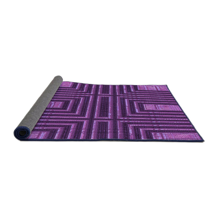Thickness of Patterned Purple Rug, pat3098pur