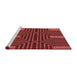 Sideview of Machine Washable Transitional Red Rug, wshpat3098rd