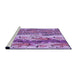 Sideview of Machine Washable Transitional Purple Violet Purple Rug, wshpat3099pur