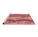 Sideview of Machine Washable Transitional Light Coral Pink Rug, wshpat3099rd