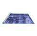 Machine Washable Transitional Sky Blue Rug in a Bedroom, wshpat31blu