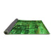 Patterned Deep Emerald Green Rug, pat31grn