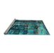 Machine Washable Transitional Dark Turquoise Green Rug in a Bedroom, wshpat31lblu