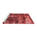 Sideview of Machine Washable Transitional Red Rug, wshpat31rd