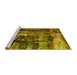 Sideview of Machine Washable Transitional Orange Gold Rug, wshpat31yw