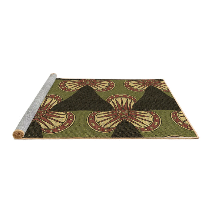 Sideview of Machine Washable Transitional Bakers Brown Rug, wshpat310brn