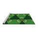 Sideview of Machine Washable Transitional Deep Emerald Green Rug, wshpat310grn