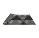 Thickness of Patterned Charcoal Black Rug, pat310gry