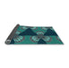 Thickness of Patterned Light Sea Green Rug, pat310lblu