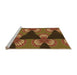 Sideview of Machine Washable Transitional Cinnamon Brown Rug, wshpat310org