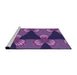 Sideview of Machine Washable Transitional Purple Rug, wshpat310pur