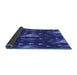 Thickness of Patterned Cobalt Blue Rug, pat3100blu