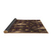 Thickness of Patterned Sienna Brown Rug, pat3100brn