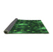 Thickness of Patterned Dark Forest Green Rug, pat3100grn