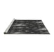 Sideview of Machine Washable Transitional Charcoal Black Rug, wshpat3100gry