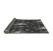 Thickness of Patterned Charcoal Black Rug, pat3100gry