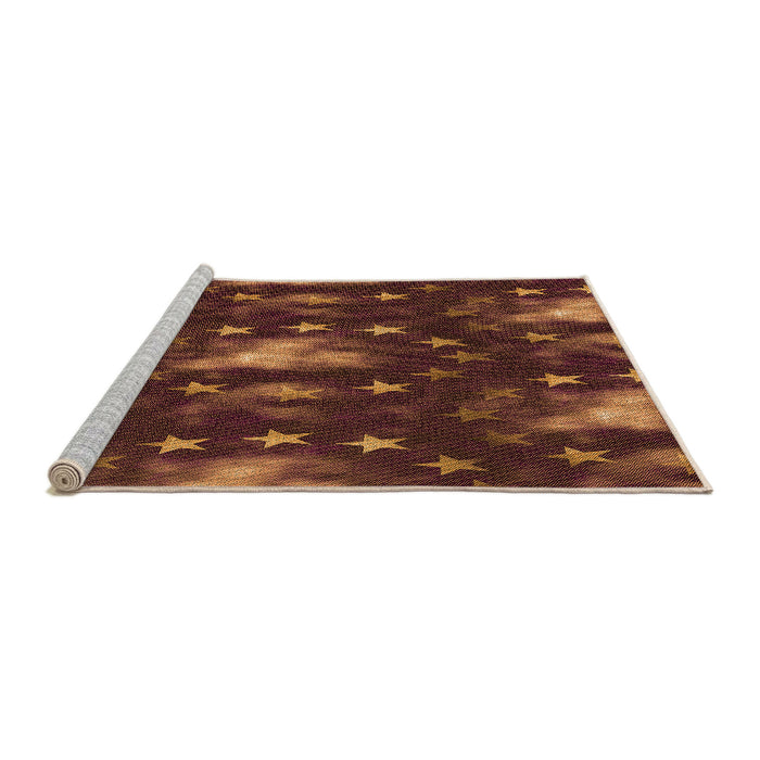 Sideview of Machine Washable Transitional Red Rug, wshpat3100org