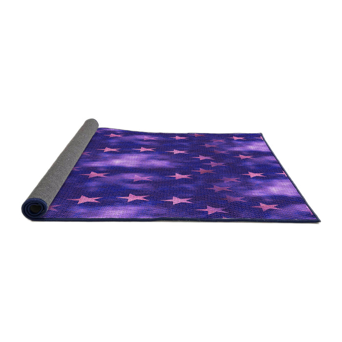 Thickness of Patterned Purple Rug, pat3100pur
