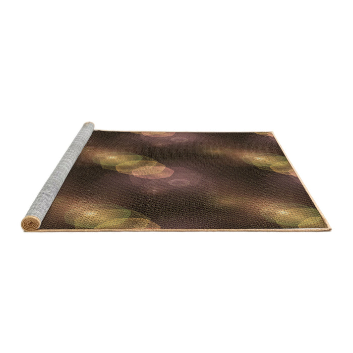 Sideview of Machine Washable Transitional Light Brown Rug, wshpat3101brn
