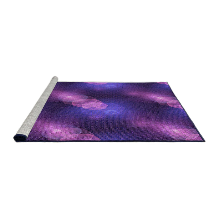 Sideview of Machine Washable Transitional Purple Plum Purple Rug, wshpat3101pur
