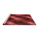 Sideview of Machine Washable Transitional Cranberry Red Rug, wshpat3101rd