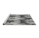 Sideview of Machine Washable Transitional Cloud Gray Rug, wshpat3102gry