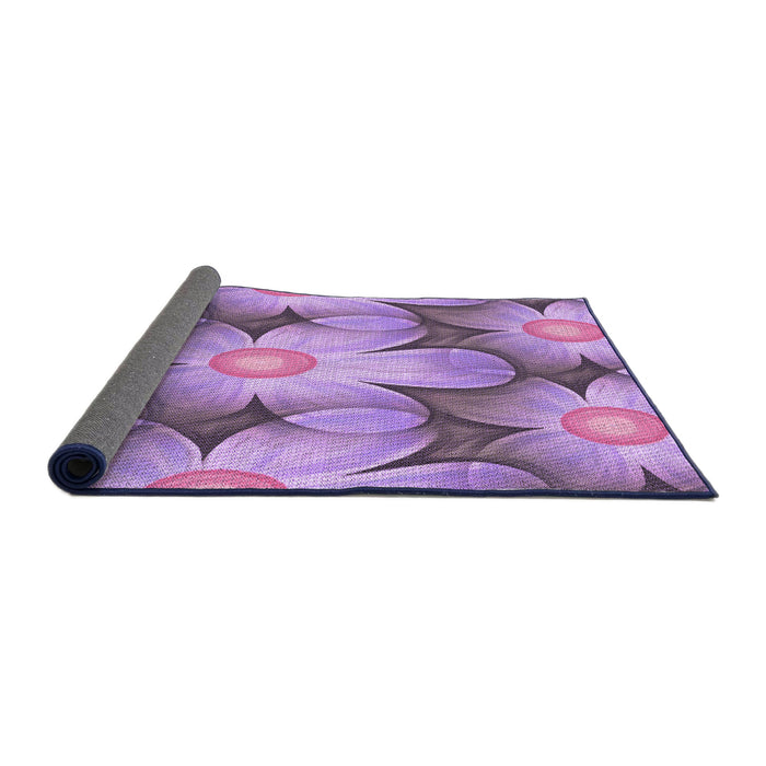 Thickness of Patterned Orchid Purple Rug, pat3102pur
