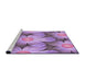 Sideview of Machine Washable Transitional Orchid Purple Rug, wshpat3102pur