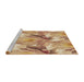 Sideview of Machine Washable Transitional Yellow Orange Rug, wshpat3103brn