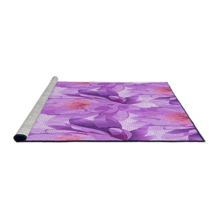 Sideview of Machine Washable Transitional Violet Purple Rug, wshpat3103pur