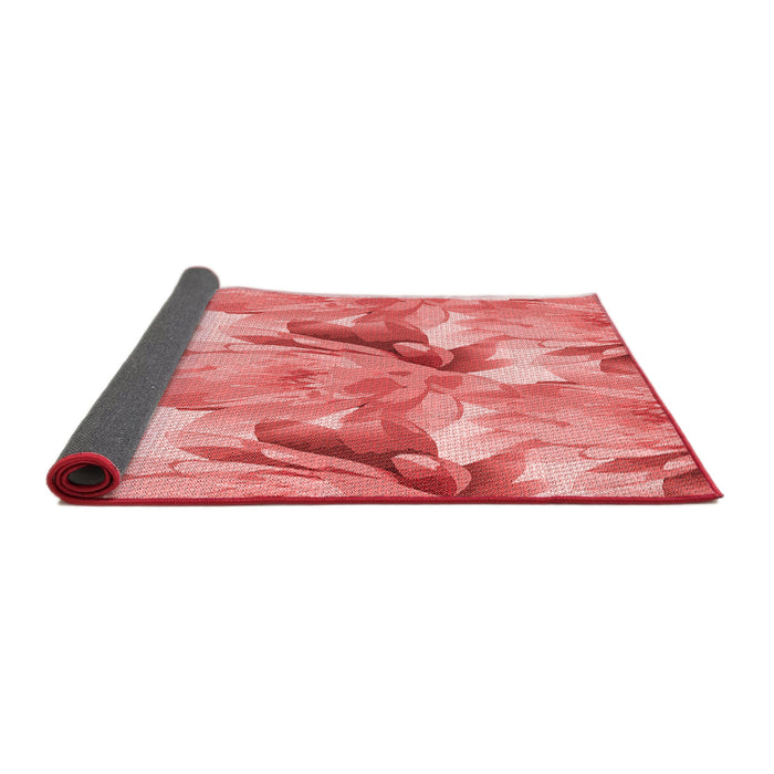 Thickness of Patterned Light Coral Pink Rug, pat3103rd