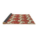 Thickness of Patterned Red Rug, pat3104brn