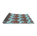 Thickness of Patterned Sky Blue Rug, pat3104lblu