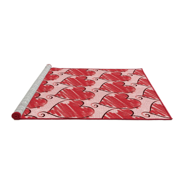 Sideview of Machine Washable Transitional Pastel Pink Rug, wshpat3104rd