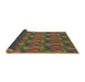 Thickness of Patterned Dark Sienna Brown Rug, pat3105brn