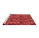 Sideview of Machine Washable Transitional Red Rug, wshpat3105rd