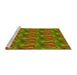 Sideview of Machine Washable Transitional Pistachio Green Rug, wshpat3105yw