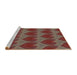 Sideview of Machine Washable Transitional Dark Gold Brown Rug, wshpat3106brn