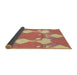 Thickness of Patterned Red Rug, pat3107brn