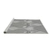 Sideview of Machine Washable Transitional Gray Rug, wshpat3107gry