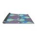 Thickness of Patterned Diamond Blue Rug, pat3107lblu