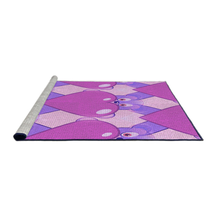 Sideview of Machine Washable Transitional Violet Purple Rug, wshpat3107pur