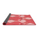 Thickness of Patterned Light Coral Pink Rug, pat3107rd