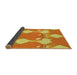 Thickness of Patterned Orange Red Orange Rug, pat3107yw