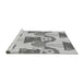 Sideview of Machine Washable Transitional Gray Rug, wshpat3108gry