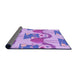 Thickness of Patterned Mauve Purple Rug, pat3108pur