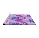 Sideview of Machine Washable Transitional Mauve Purple Rug, wshpat3108pur