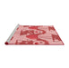 Sideview of Machine Washable Transitional Pastel Pink Rug, wshpat3108rd