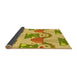 Thickness of Patterned Bright Gold Yellow Rug, pat3108yw