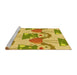 Sideview of Machine Washable Transitional Bright Gold Yellow Rug, wshpat3108yw